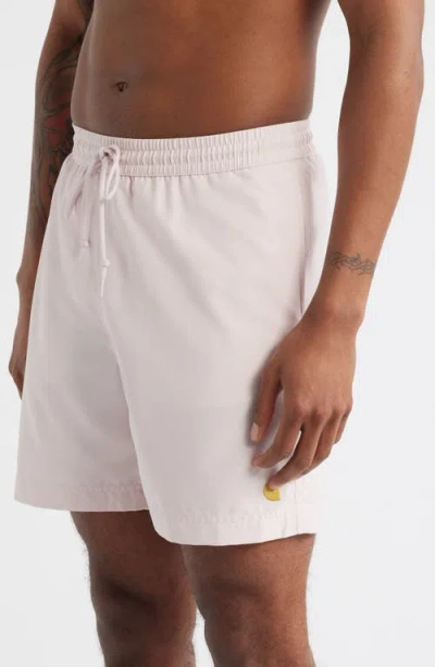 Carhartt Work In Progress Chase Swim Trunks In White