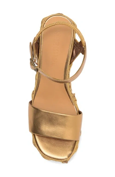 Steve Madden Pinky Espadrille Platform Wedge Sandal In Brown