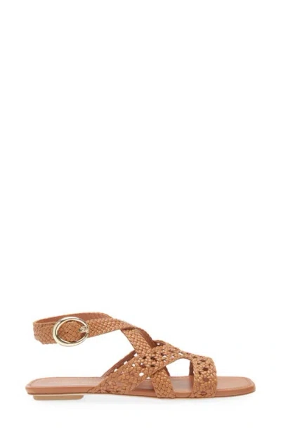 Stuart Weitzman Heel Sandals With Braided Straps And Open Toe In Brown