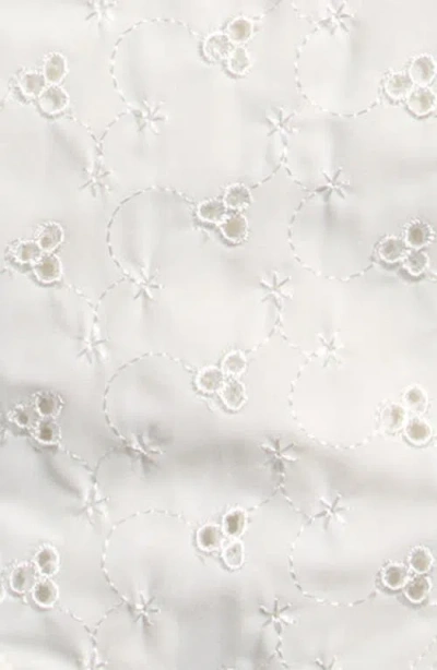 Miken Swim Kids' Eyelet Smocked Two-piece Swimsuit In White