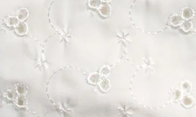 Miken Swim Kids' Eyelet Smocked Two-piece Swimsuit In White