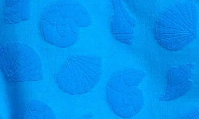 Miken Swim Kids' Tie Front Jacquard Two-piece Swimsuit In Blue