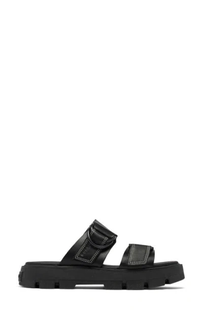 Sorel Rein Cb Platform Slide Sandal In Black