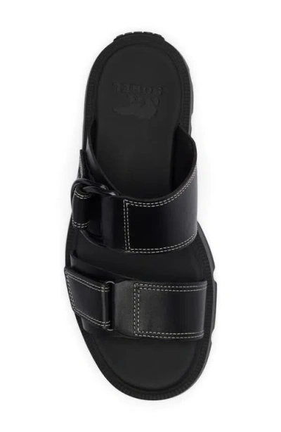 Sorel Rein Cb Platform Slide Sandal In Black