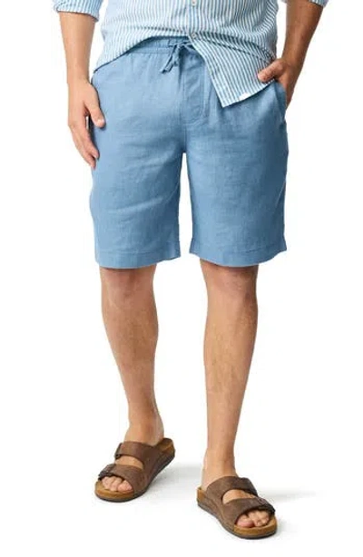 Rodd & Gunn Linen 9" Resort Short In Blue