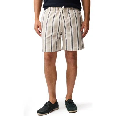 Rodd & Gunn Wingfield Textured Stripe Pull On Shorts In Neutral
