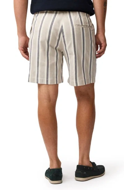 Rodd & Gunn Wingfield Textured Stripe Pull On Shorts In Neutral