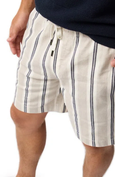 Rodd & Gunn Wingfield Textured Stripe Pull On Shorts In Neutral