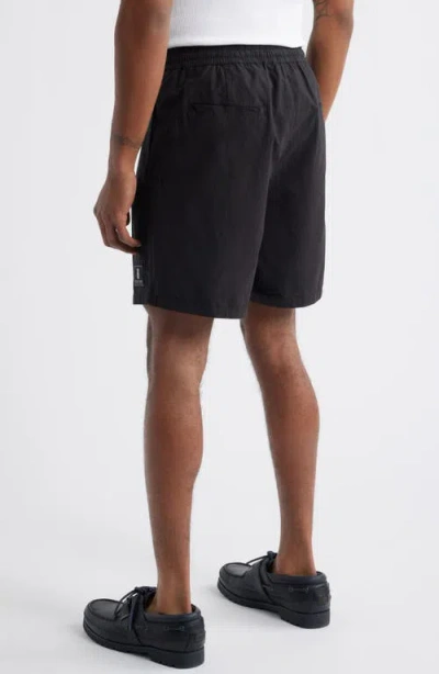 Standard Issue Camp Pleated Shorts In Black
