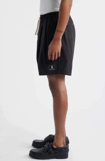 Standard Issue Camp Pleated Shorts In Black