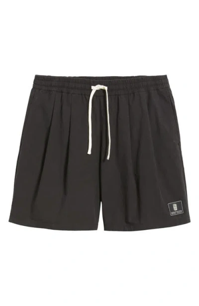 Standard Issue Camp Pleated Shorts In Black