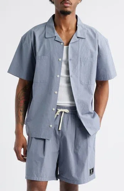 Standard Issue Relaxed Fit Camp Shirt In Gray
