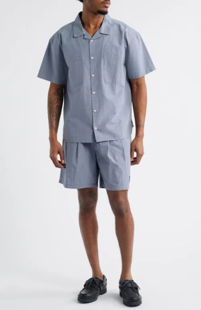 Standard Issue Relaxed Fit Camp Shirt In Gray