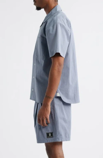 Standard Issue Relaxed Fit Camp Shirt In Gray