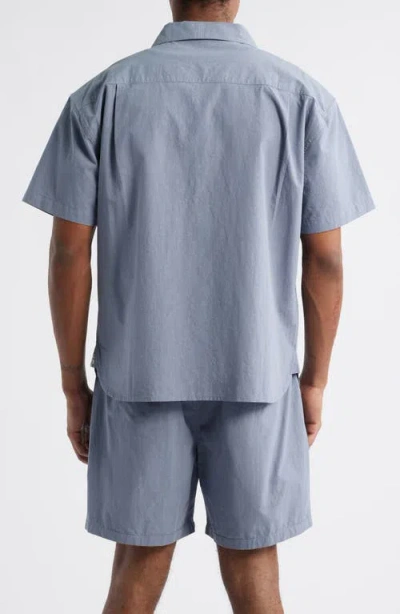 Standard Issue Relaxed Fit Camp Shirt In Gray