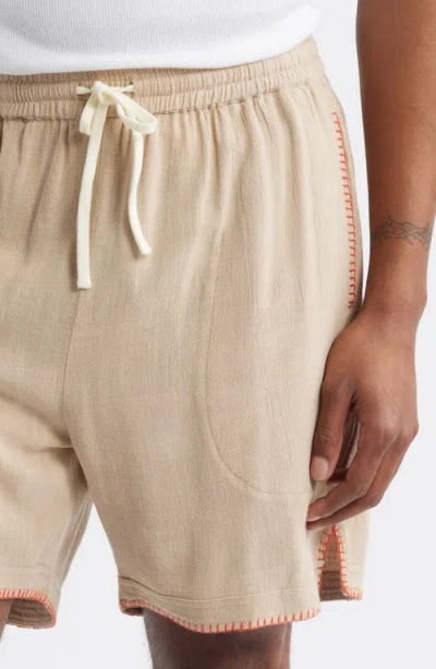 Standard Issue California Drawstring Shorts In Neutral