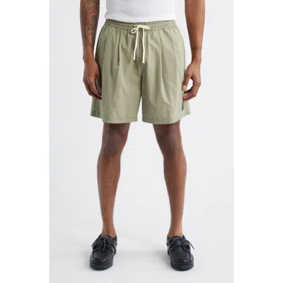 Standard Issue Camp Pleated Shorts In Gray