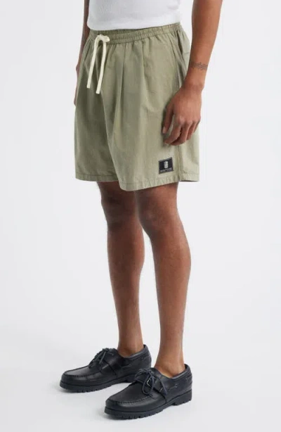 Standard Issue Camp Pleated Shorts In Gray