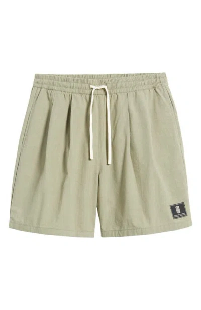 Standard Issue Camp Pleated Shorts In Gray