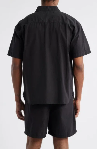 Standard Issue Relaxed Fit Camp Shirt In Black