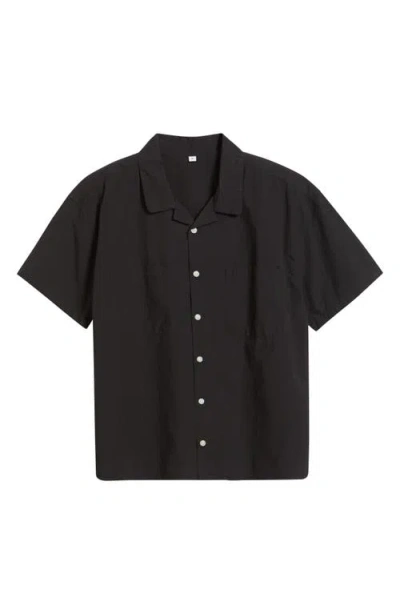 Standard Issue Relaxed Fit Camp Shirt In Black