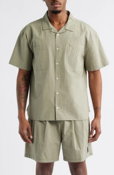 Standard Issue Relaxed Fit Camp Shirt In Gray