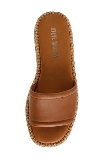 Steve Madden Women's Boardwalk Espadrille Slide Sandals In Brown