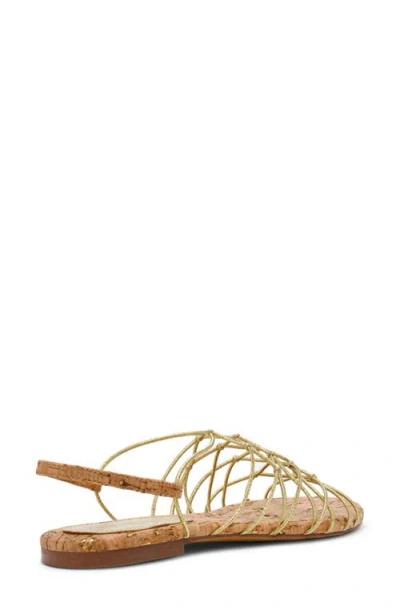 Steve Madden Libra Libr02s1 Flat Womens Gold Slip On Strappy Sandals Zap585 In Gold