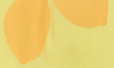 Tiny Tribe Lemon Flutter Sleeve Cotton Graphic Romper In Yellow