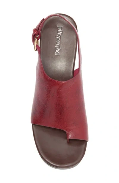 Jeffrey Campbell Pipper Slingback Platform Sandal In Red