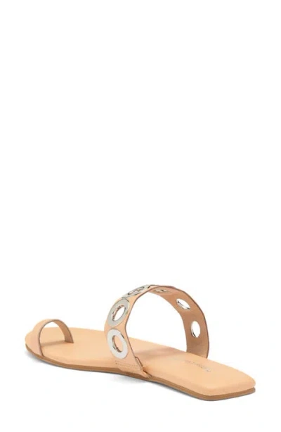 Jeffrey Campbell Riveted Slide Sandal In Silver