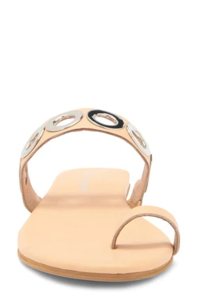 Jeffrey Campbell Riveted Slide Sandal In Silver