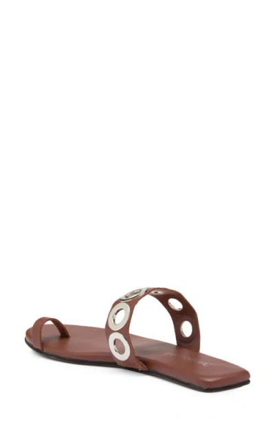 Jeffrey Campbell Riveted Slide Sandal In Brown