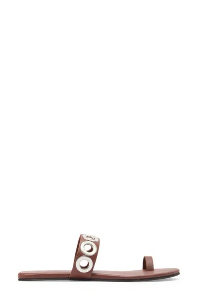 Jeffrey Campbell Riveted Slide Sandal In Brown