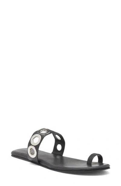 Jeffrey Campbell Riveted Slide Sandal In Black