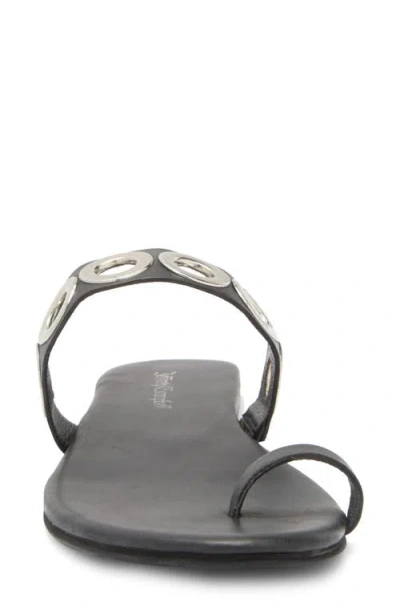 Jeffrey Campbell Riveted Slide Sandal In Black