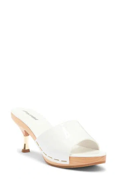 Jeffrey Campbell Cammie Platform Slide Sandal In White