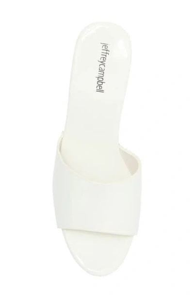 Jeffrey Campbell Cammie Platform Slide Sandal In White