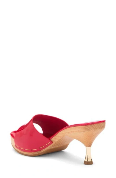 Jeffrey Campbell Cammie Platform Slide Sandal In Red