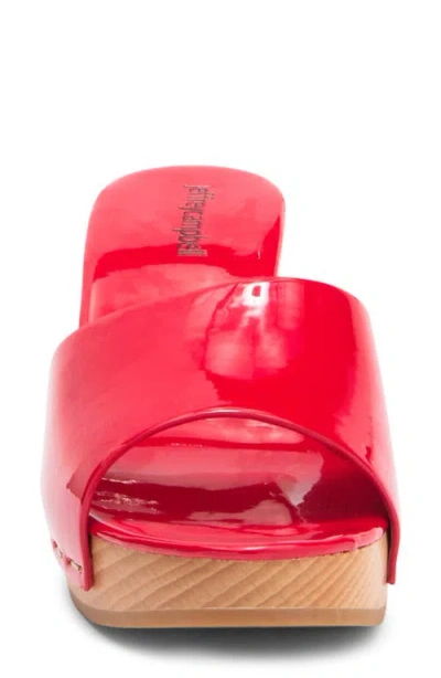 Jeffrey Campbell Cammie Platform Slide Sandal In Red