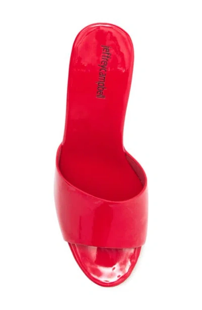 Jeffrey Campbell Cammie Platform Slide Sandal In Red