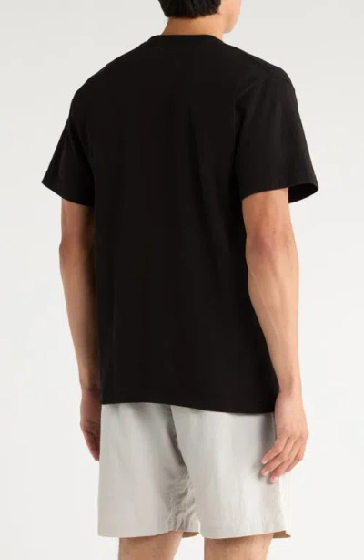 Afield Out Descend Cotton Graphic T-shirt In Black