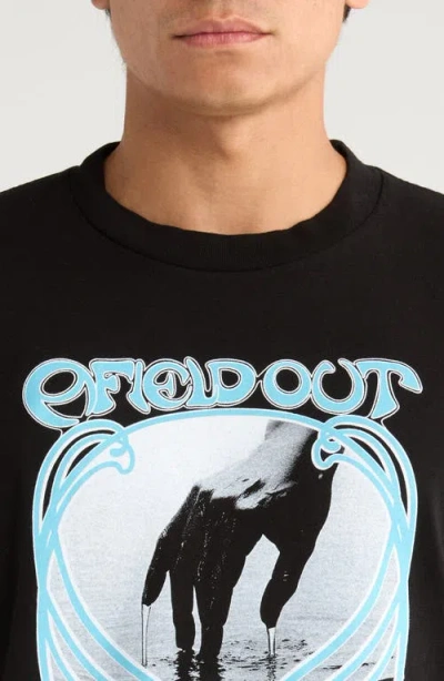 Afield Out Descend Cotton Graphic T-shirt In Black