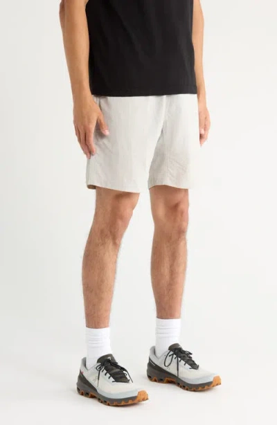 Afield Out Sierra Belted Climbing Shorts In Gray