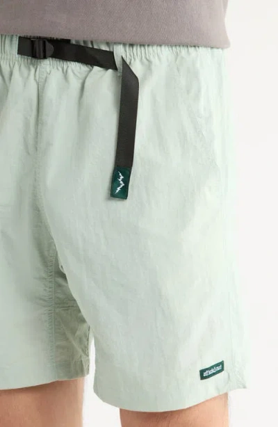 Afield Out Sierra Belted Climbing Shorts In Green