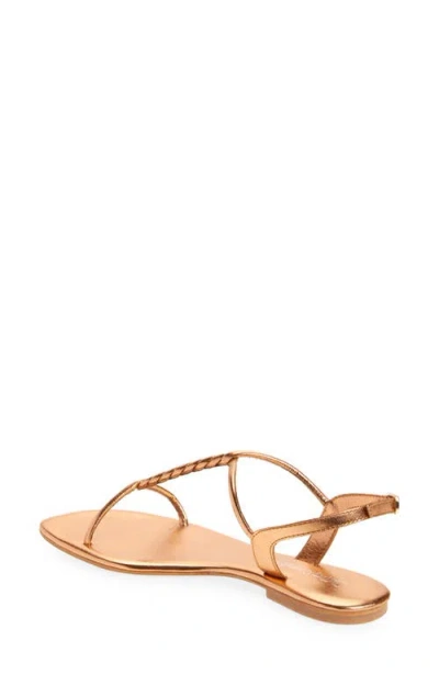 Jeffrey Campbell Roped In Flat Sandal In Gold