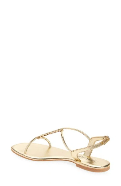Jeffrey Campbell Roped In Flat Sandal In Gold