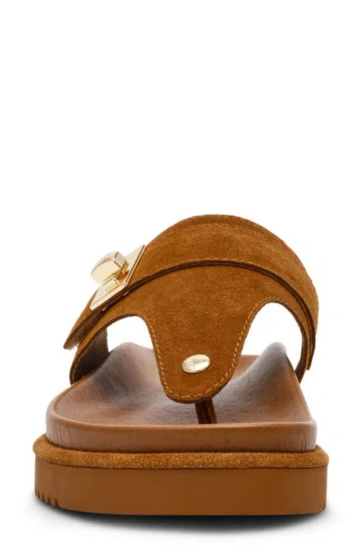Steve Madden Women's Thona Hooded Lug-sole Footbed Sandals In Brown