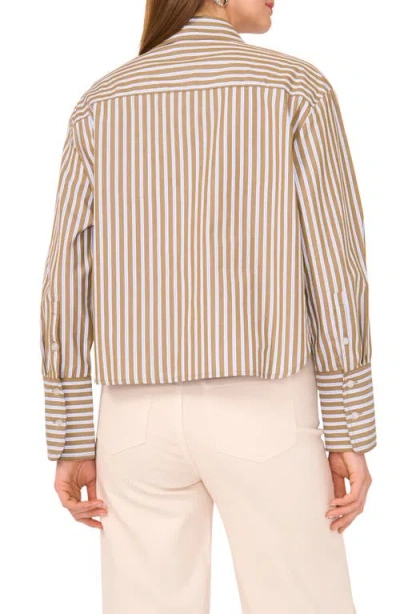 Parker The Vicki Long Sleeve Button Front Top In Brown