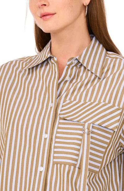 Parker The Vicki Long Sleeve Button Front Top In Brown